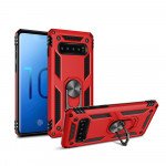 Wholesale Galaxy S10+ (Plus) Tech Armor Ring Grip Case with Metal Plate (Rose Gold)